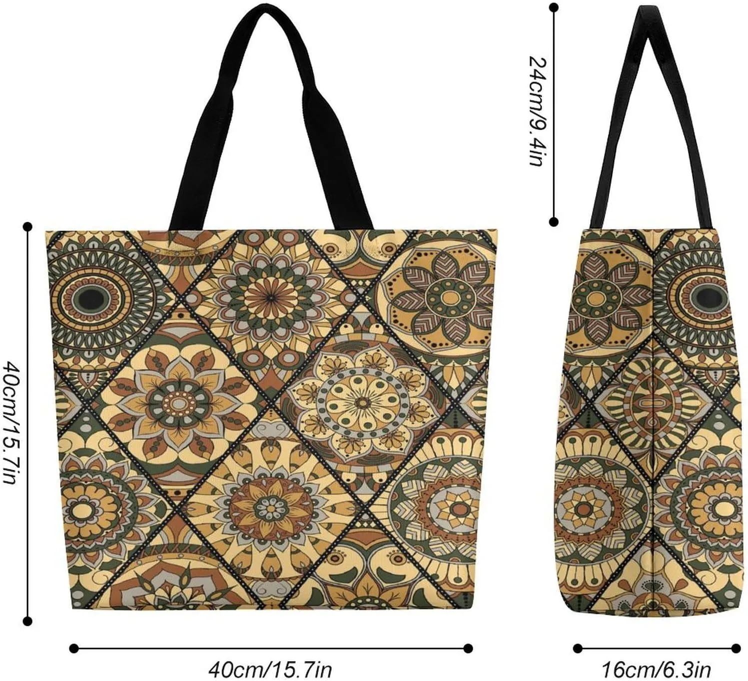Large Tote Top Handle Bag, Shopping Handbag Big Polyester Shoulder Hand Bags
