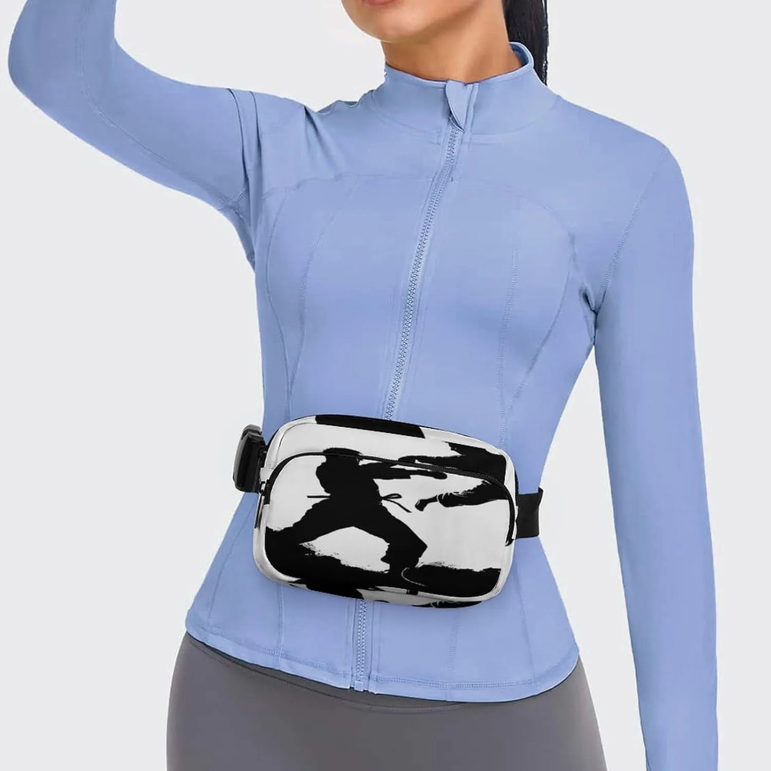 Large Waist Packs with Adjustable Strap,Kickboxing CrossBody Fanny Pack Casual Bag for Travel Sports Running Hiking
