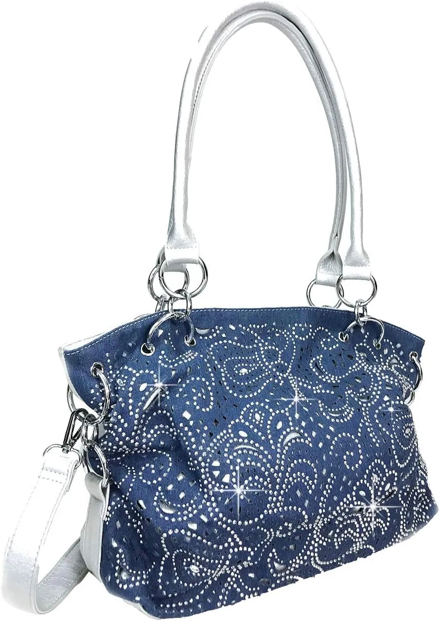 Laser Cut Bling Purses Double handle purse