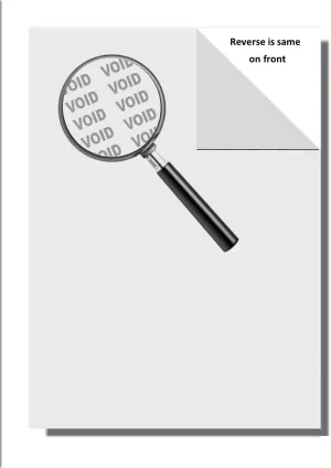 Laser Print Non-Prescription Security Paper (SGP-26), with Hidden "Void" Pantograph (Both Sides), BondOff-White 24-lb, 8.5" x 11", Two Packs (500 Sheets Per Pack) - 1,000 Sheets