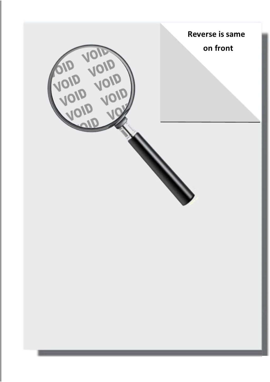 Laser Print Non-Prescription Security Paper (SGP-26), with Hidden "Void" Pantograph (Both Sides), BondOff-White 24-lb, 8.5" x 11", Two Packs (500 Sheets Per Pack) - 1,000 Sheets