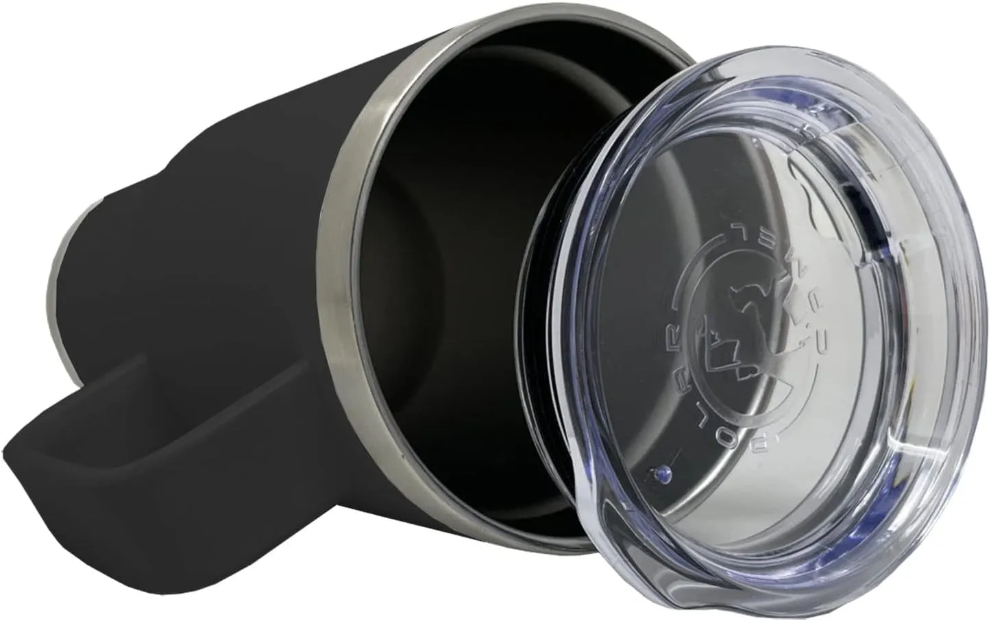 LaserGram 20oz Vacuum Insulated Travel Mug with Handle, Bloodhound Dog, Personalized Engraving Included (Black)