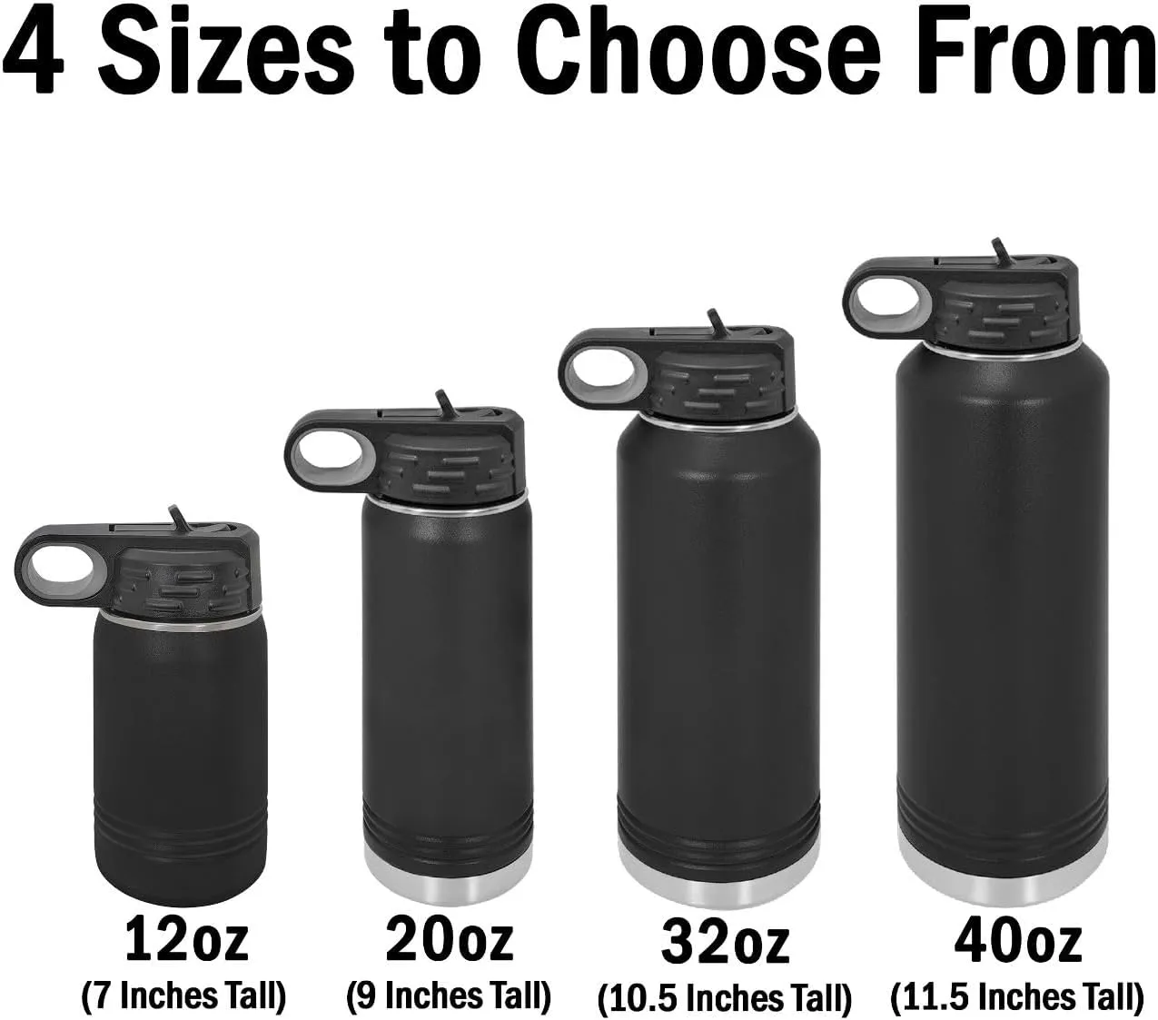 LaserGram Personalized Water Bottle, Tyrannosaurus Rex Dinosaur, Stainless Steel Double Wall Vacuum Insulated with Flip Top Straw, Custom Engraved Gift (12oz / 335ml Dark Purple)