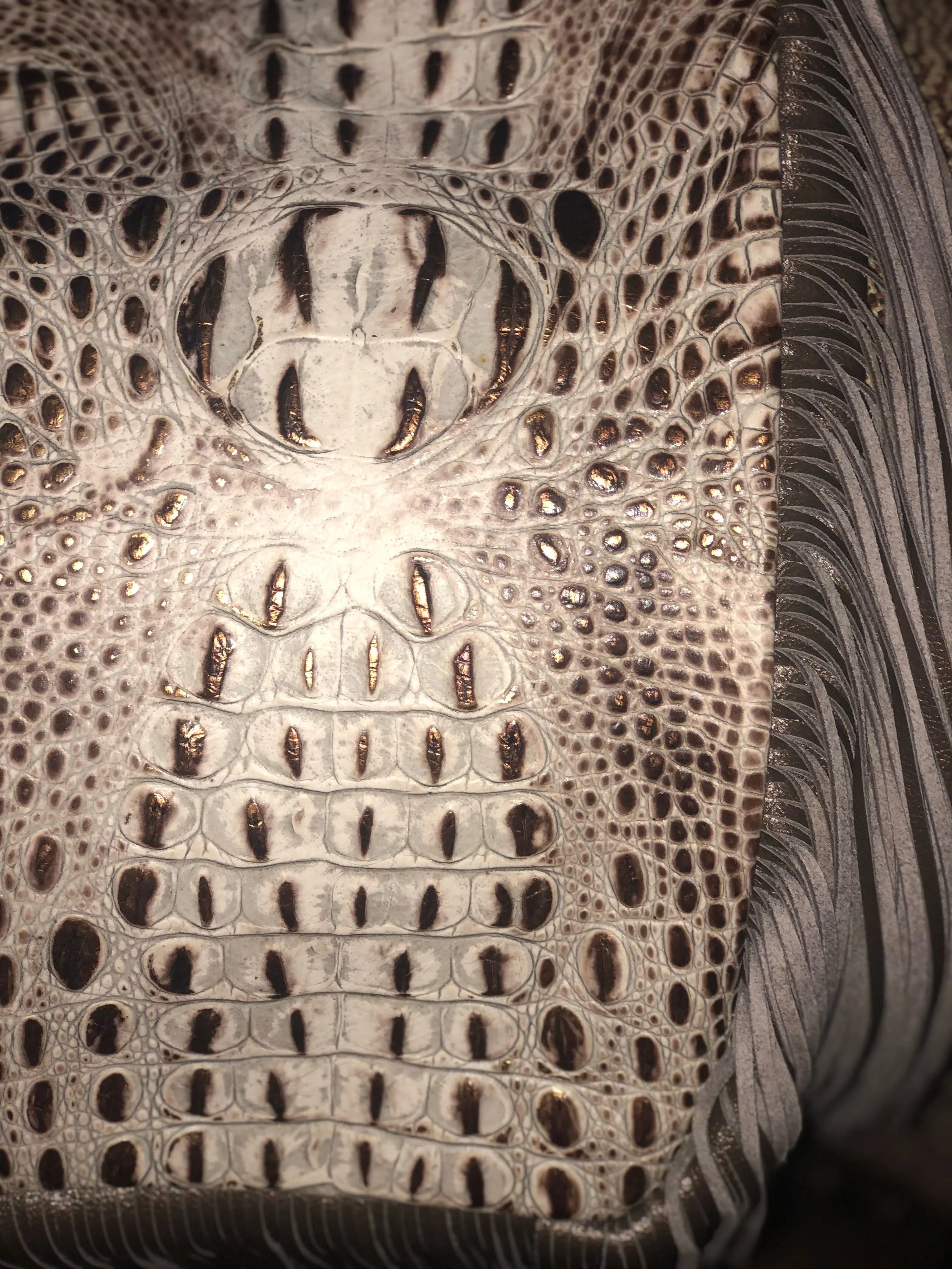 Leather Large Tote Croc