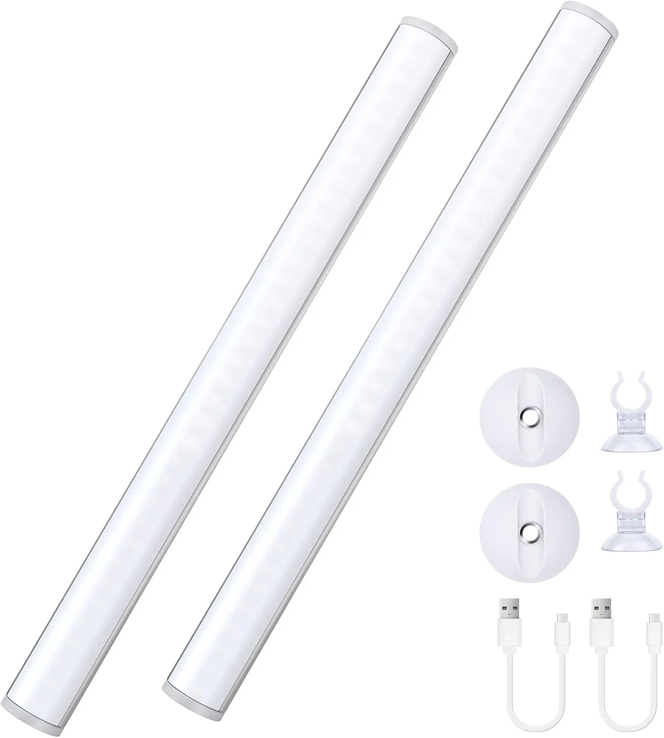 LED Mirror Lights Portable Rechargeable Vanity Light 3 Brightness Touch Control Makeup Light for Bathroom Dressing Room 2 Packs