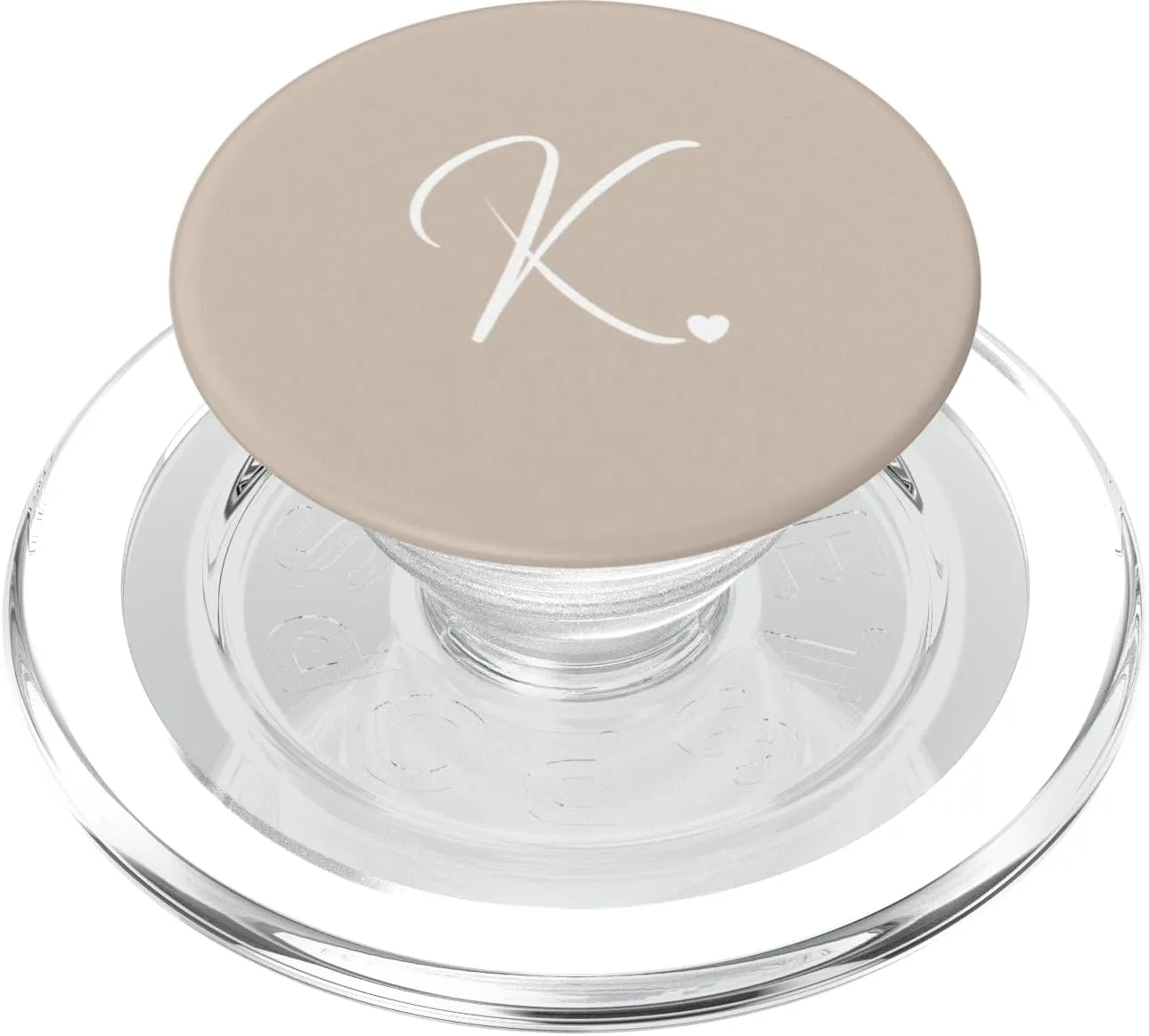 Letter K Initial Heart Monogram Cute PopSockets PopGrip for MagSafe