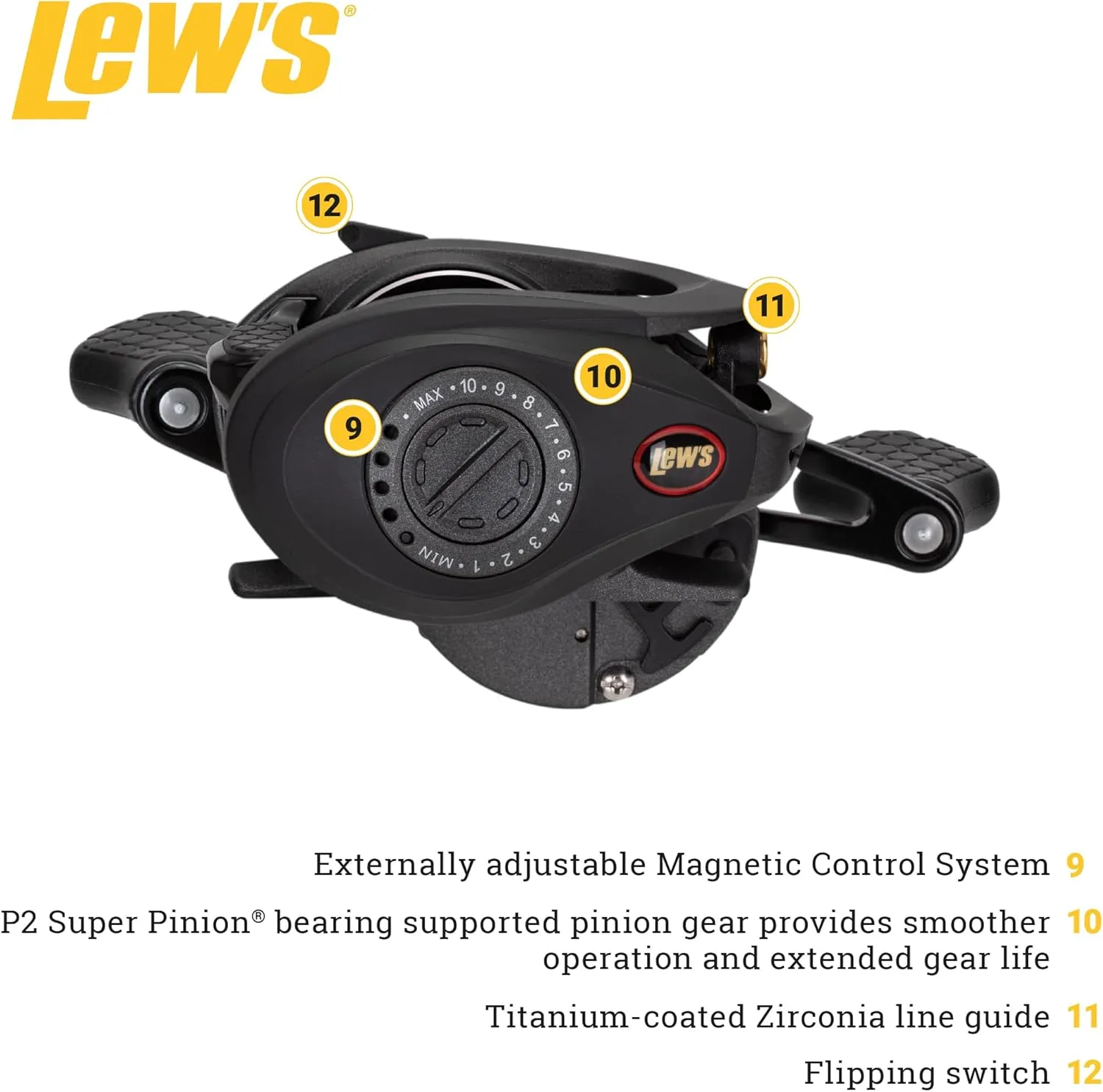 Lew's SuperDuty LFS Baitcast Fishing Reel, Aluminum Frame, Premium 11 Stainless Steel Ball Bearings