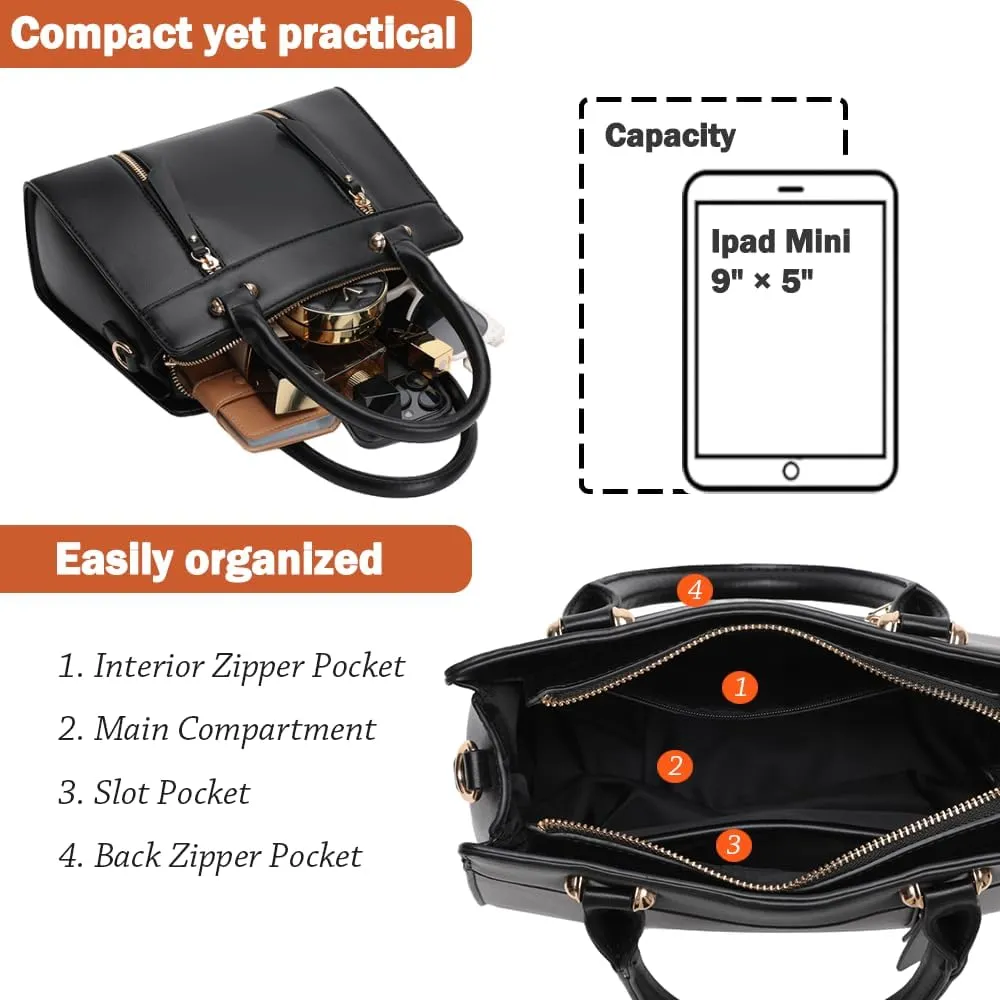 LJOSEIND Small Satchel Purses for Women - Fashionable Handbags, Top Handle Crossbody Bags with Adjustable Strap