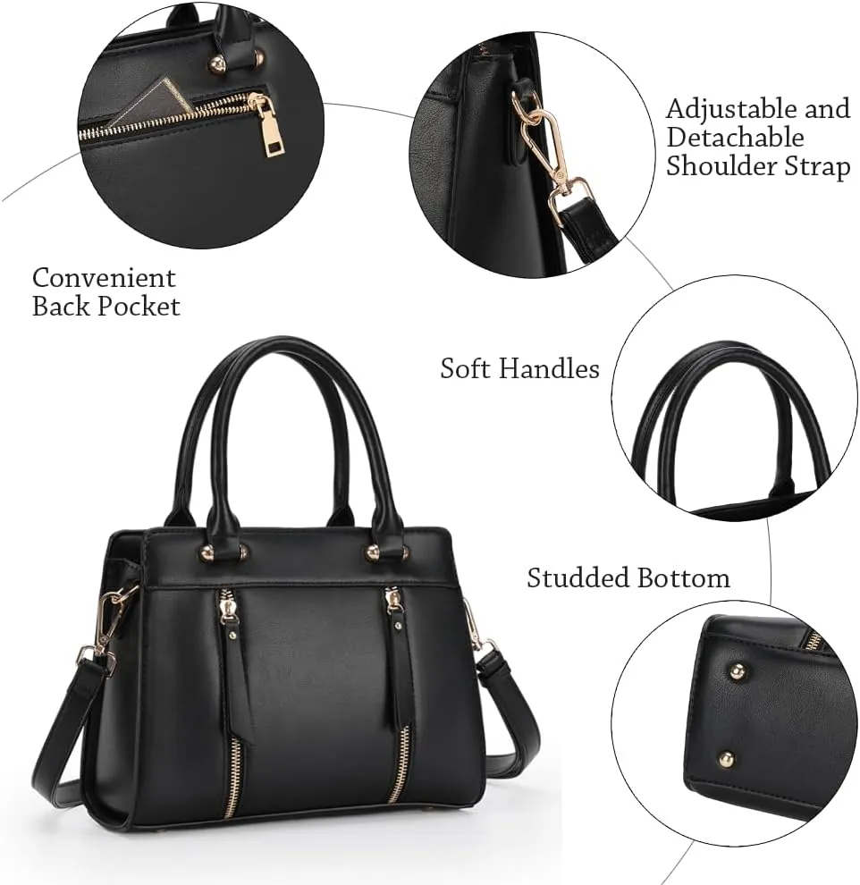 LJOSEIND Small Satchel Purses for Women - Fashionable Handbags, Top Handle Crossbody Bags with Adjustable Strap