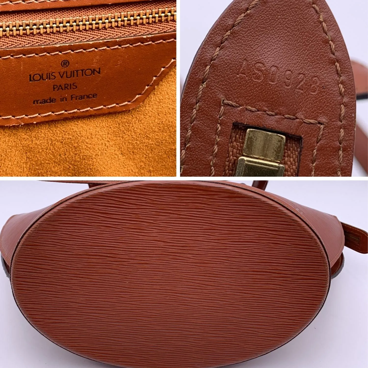 LOUIS VUITTON Vintage Epi Red Leather Saint Jacques Gm Tote Bag