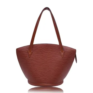 LOUIS VUITTON Vintage Epi Red Leather Saint Jacques Gm Tote Bag