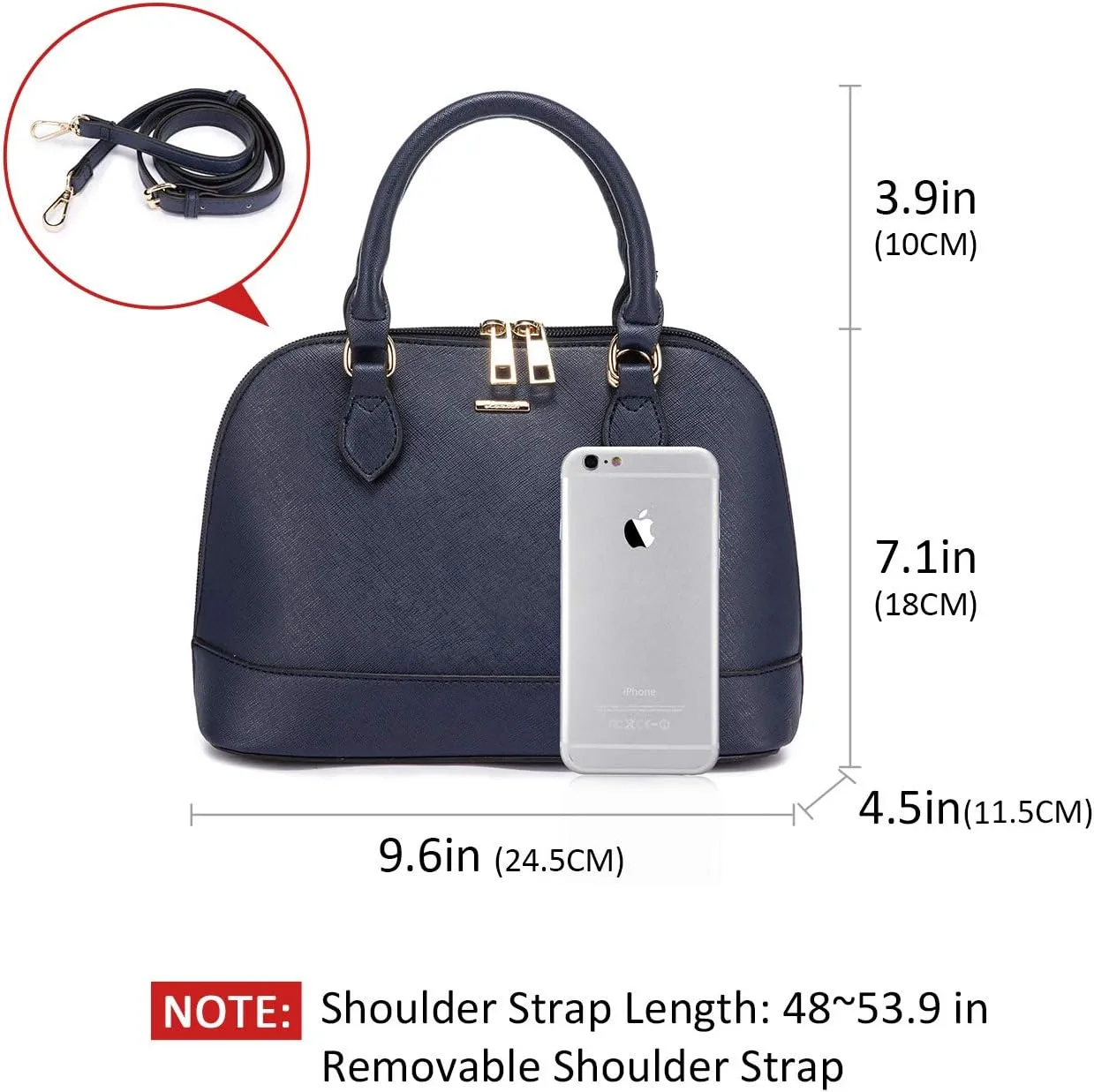 LOVEVOOK Purse for Women Small Crossbody Bags Classic Double Zip Top Handle Dome Satchel Bag