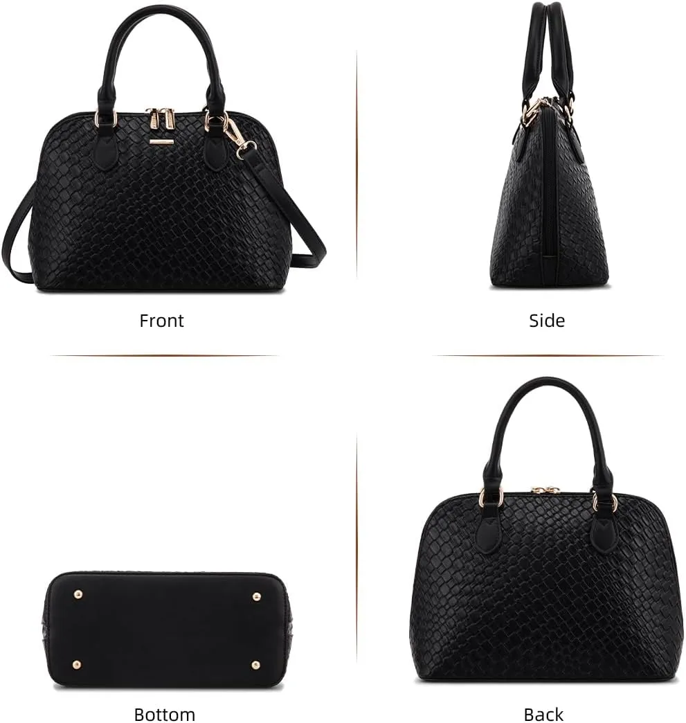 LOVEVOOK Purse for Women Small Crossbody Bags Classic Double Zip Top Handle Dome Satchel Bag