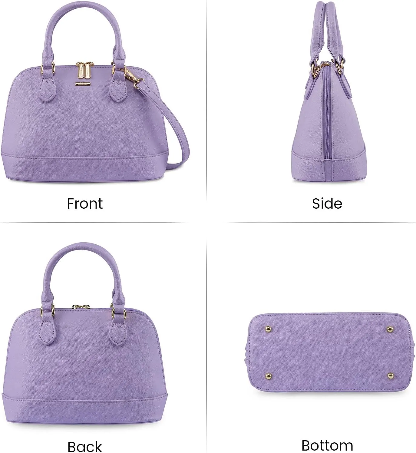 LOVEVOOK Purse for Women Small Crossbody Bags Classic Double Zip Top Handle Dome Satchel Bag