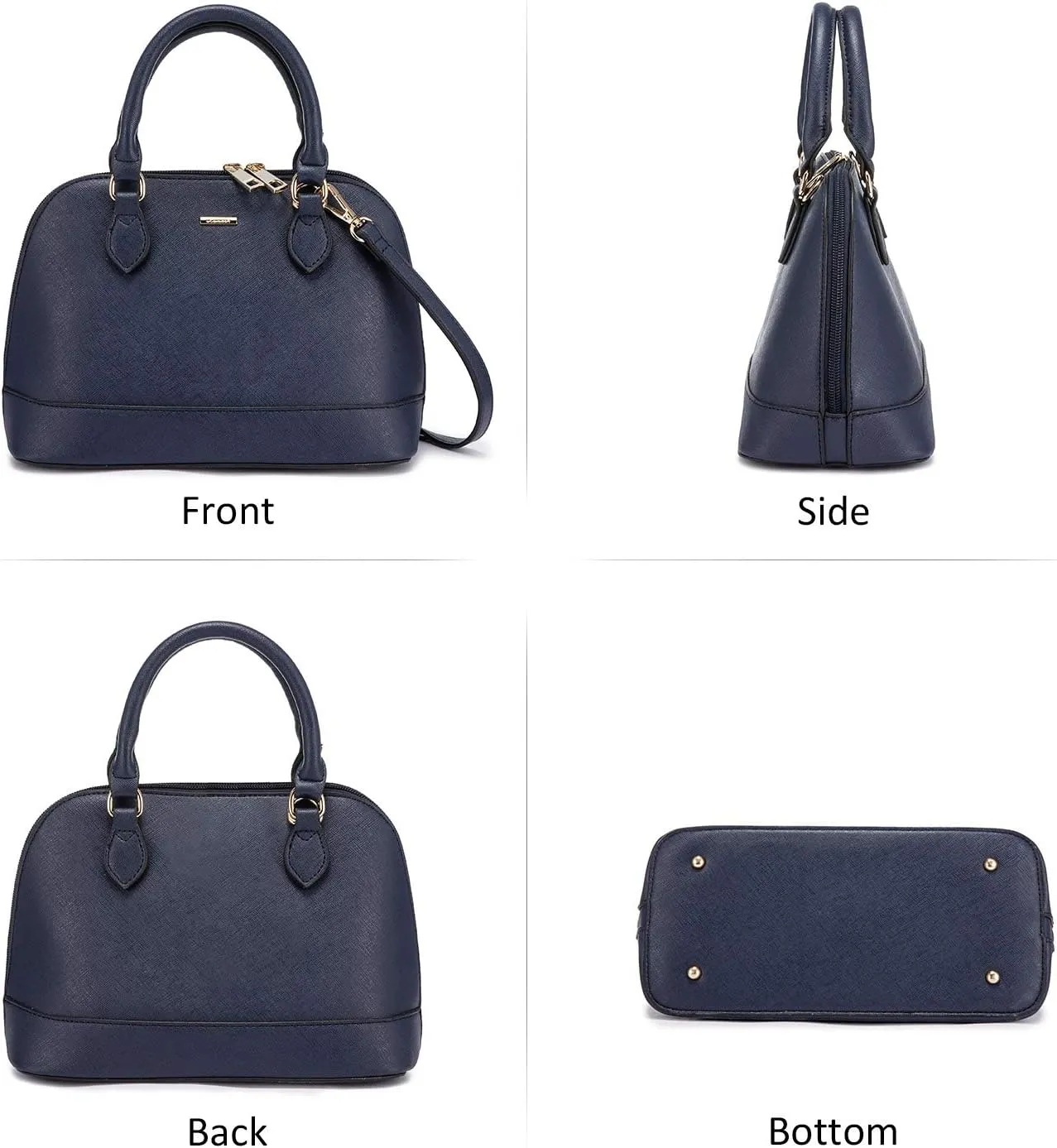 LOVEVOOK Purse for Women Small Crossbody Bags Classic Double Zip Top Handle Dome Satchel Bag