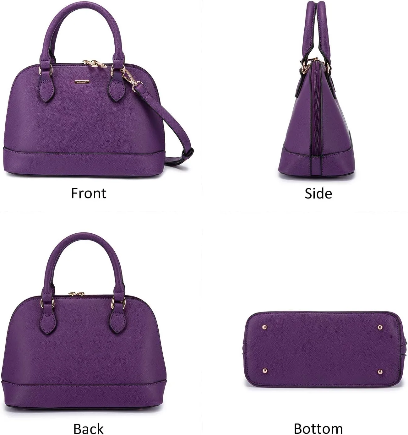 LOVEVOOK Purse for Women Small Crossbody Bags Classic Double Zip Top Handle Dome Satchel Bag