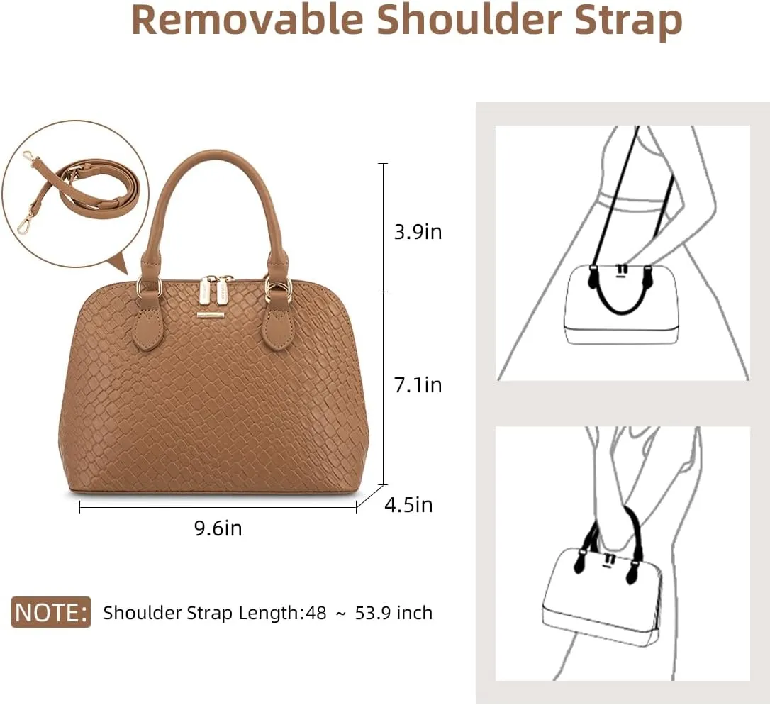 LOVEVOOK Purse for Women Small Crossbody Bags Classic Double Zip Top Handle Dome Satchel Bag
