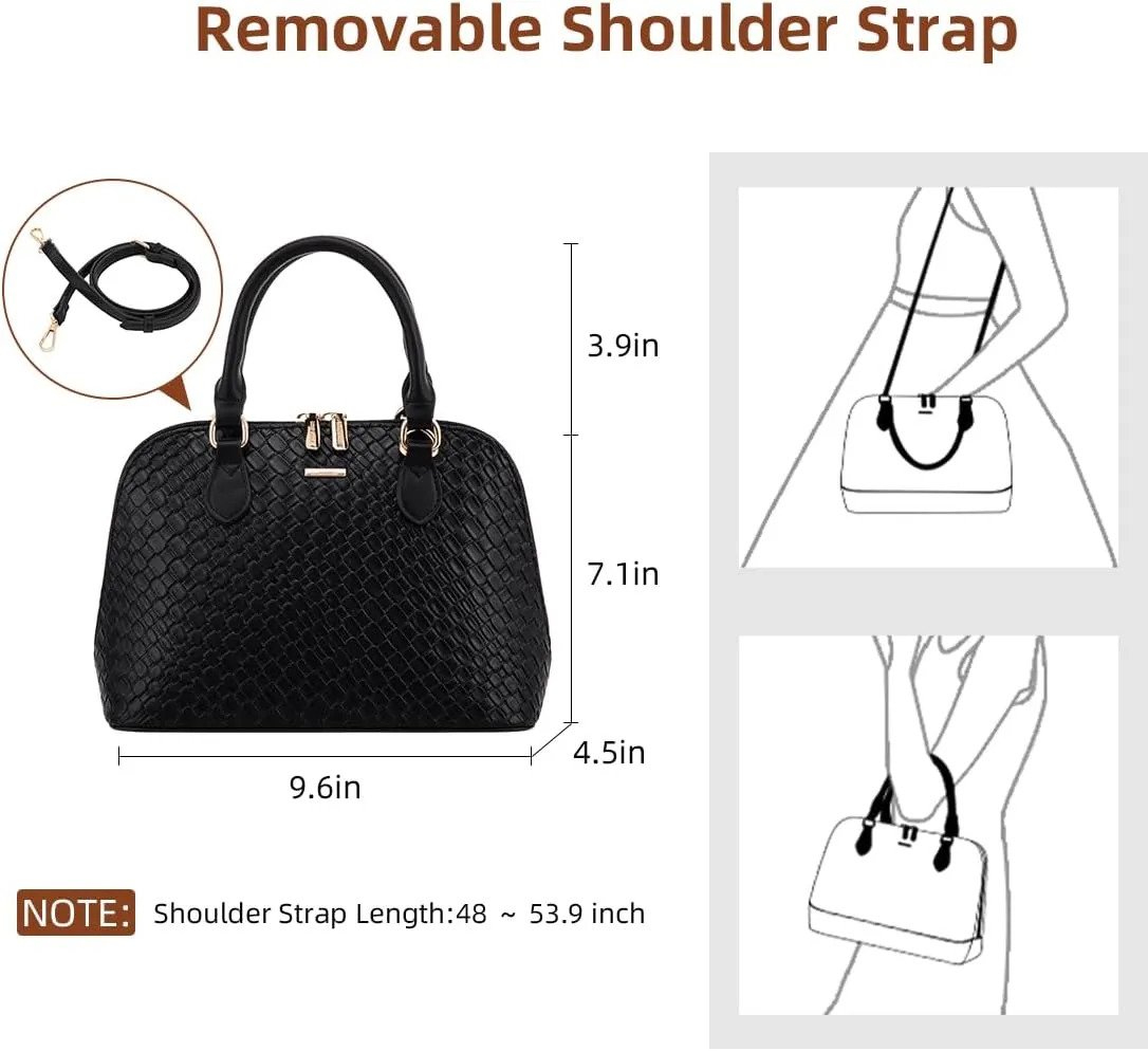 LOVEVOOK Purse for Women Small Crossbody Bags Classic Double Zip Top Handle Dome Satchel Bag