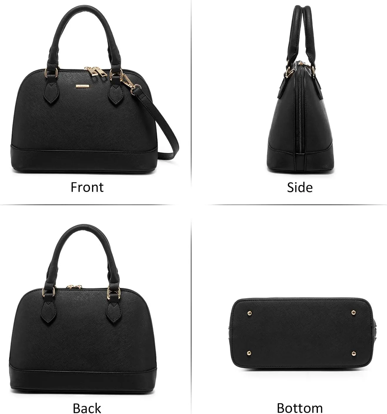 LOVEVOOK Purse for Women Small Crossbody Bags Classic Double Zip Top Handle Dome Satchel Bag