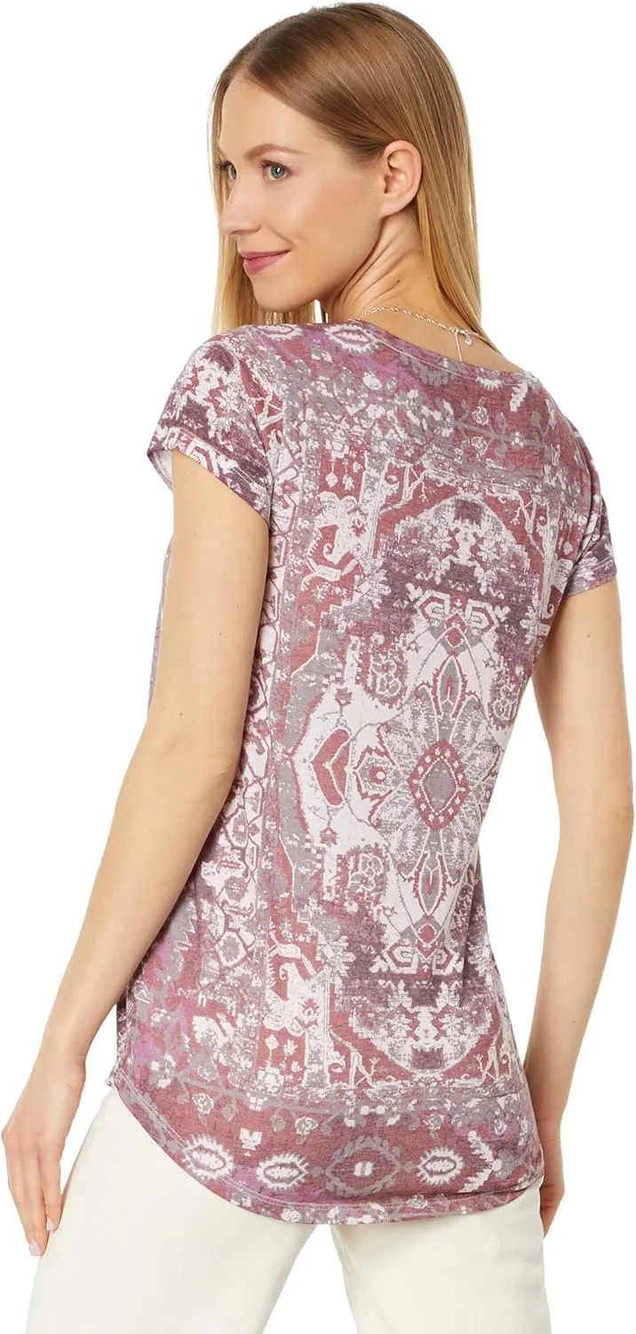 Lucky Brand Women's Printed Scoop Neck Tee