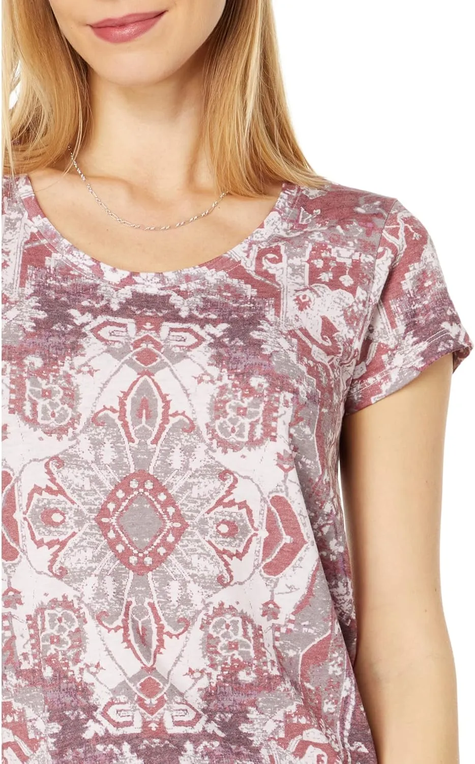 Lucky Brand Women's Printed Scoop Neck Tee