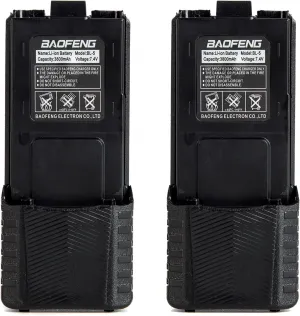 LUITON Replacement Battery BL-5 Two-Way Radio Li-ion Batteries Compatible with UV-5R UV-5RA F8HP 5RTP and 5r Series Capacity 3800mAh (2 Packs)