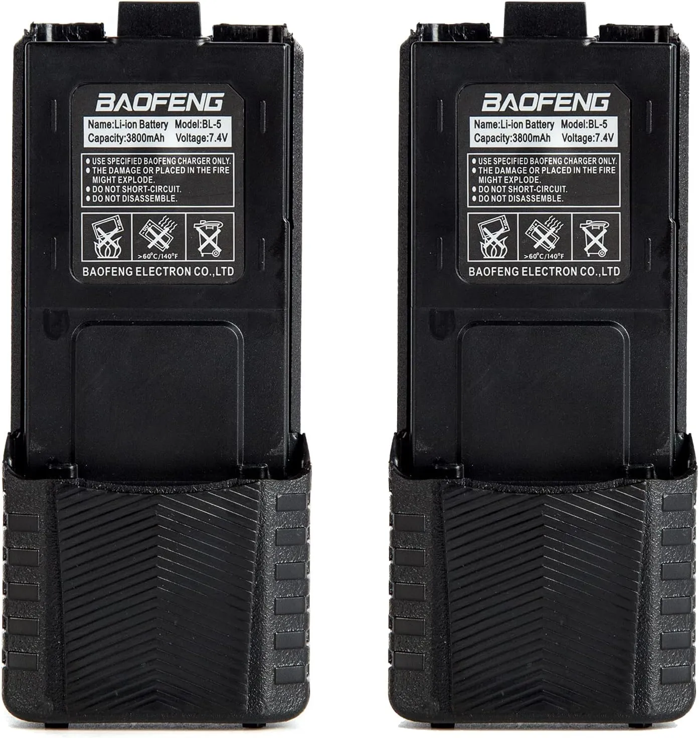 LUITON Replacement Battery BL-5 Two-Way Radio Li-ion Batteries Compatible with UV-5R UV-5RA F8HP 5RTP and 5r Series Capacity 3800mAh (2 Packs)