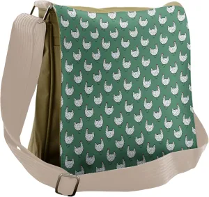 Lunarable Chicken Messenger Bag, Farmland Ranch Life Poultry, Unisex Cross-body