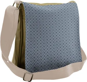 Lunarable Geometric Messenger Bag, Vintage Tiles Continuous, Unisex Cross-body