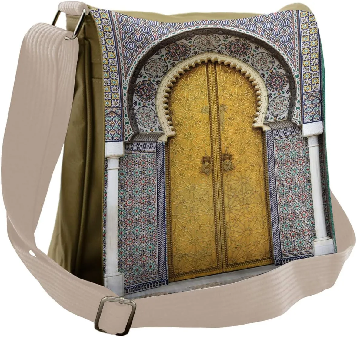 Lunarable Orient Messenger Bag, Door of the Royal Palace, Unisex Cross-body