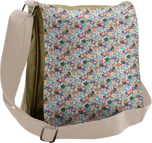 Lunarable Poker Messenger Bag, Colorful Gambling Chip Casino, Unisex Cross-body