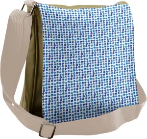 Lunarable Polka Dot Messenger Bag, Brush Stroke Drops, Unisex Cross-body