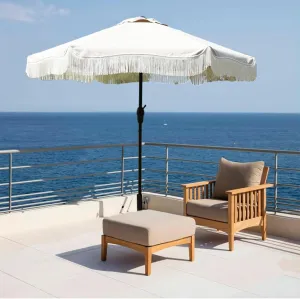 LXP Outdoor Leisure Sun Umbrella, Sunshade Umbrella Courtyard Centre Column Umbrella, Open-air Balcony Tassel Umbrella Beach Umbrella 2.7m Not Include Base