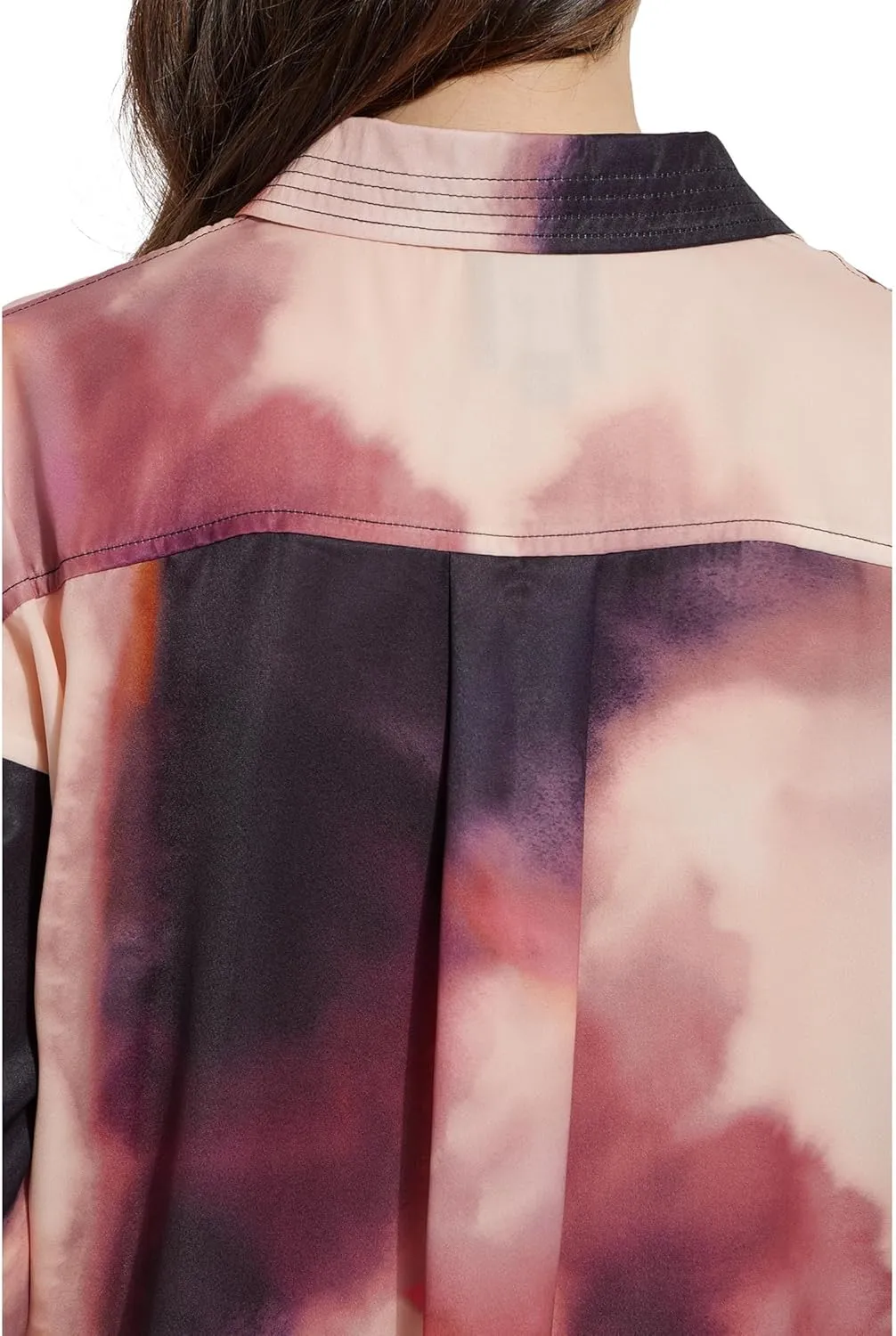 Lysse Printed Stitched Satin Shirt