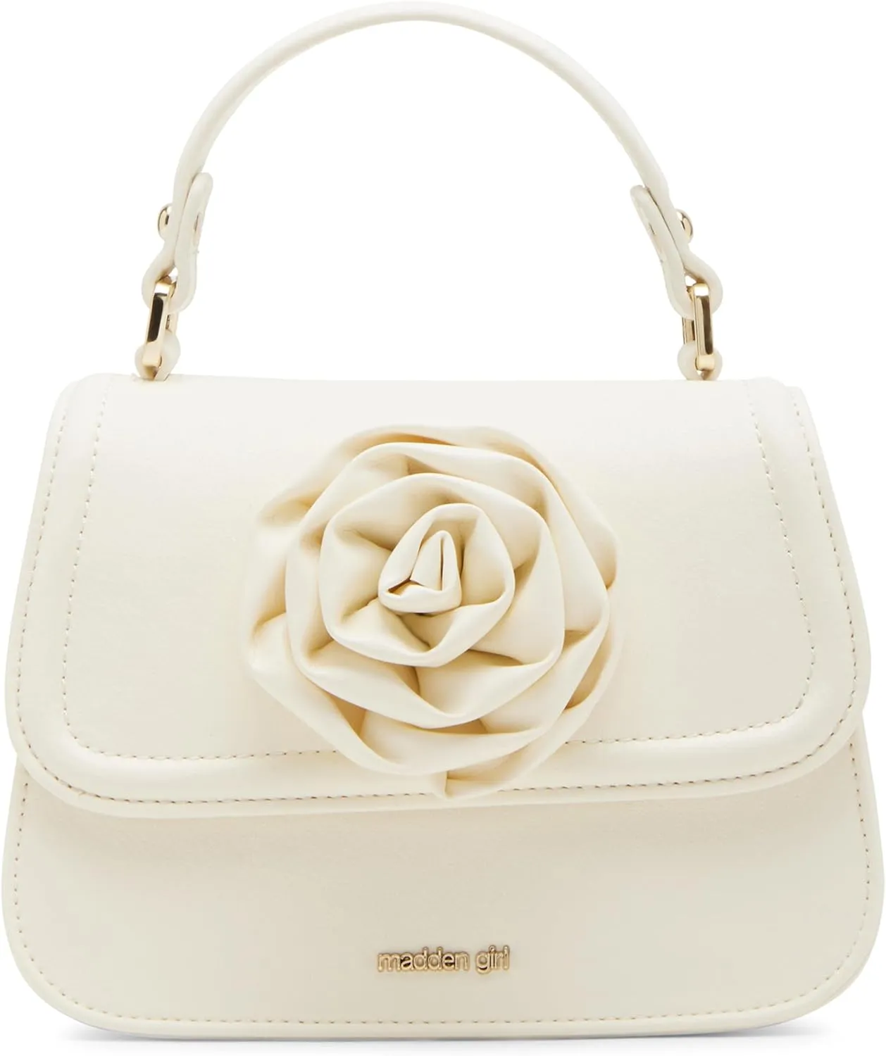 Madden Girl Arose Top Handle Bag, Cream
