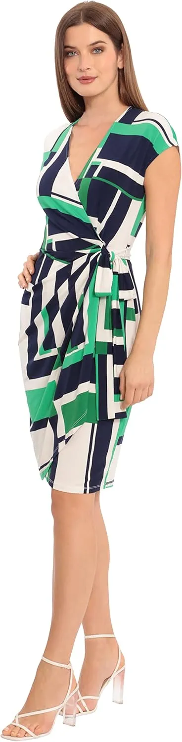 Maggy London Women's Printed Matte Jersey Wrap