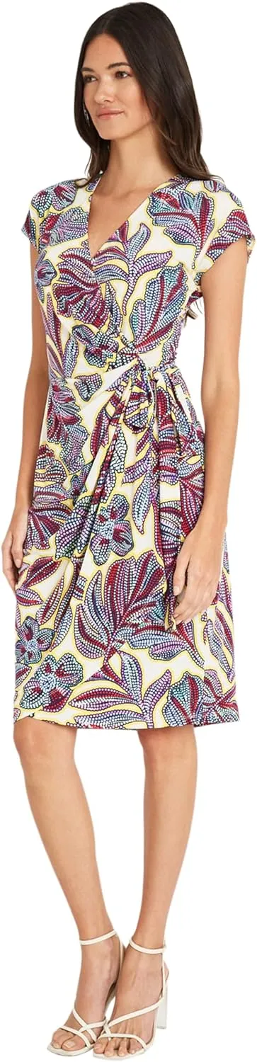 Maggy London Women's Printed Matte Jersey Wrap