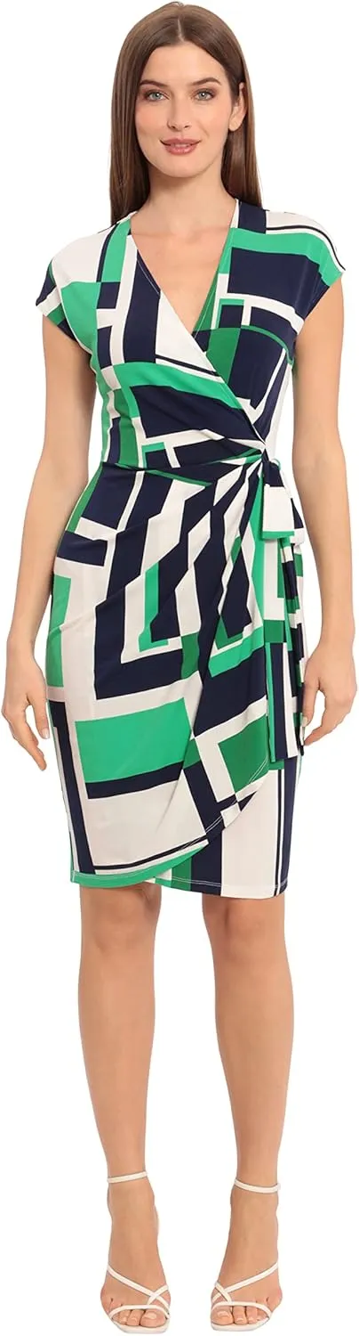 Maggy London Women's Printed Matte Jersey Wrap