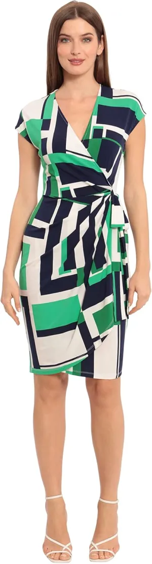 Maggy London Women's Printed Matte Jersey Wrap