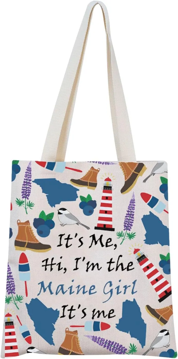Maine Girl Gift Maine Girl Tote Bag Maine Travel Bag Maine Welcome Gift Maine Lover Gift