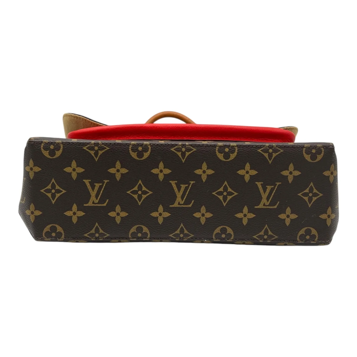 Marignan Top Handle Bag Brown in Monogram Coated Canvas, Gold hardware
