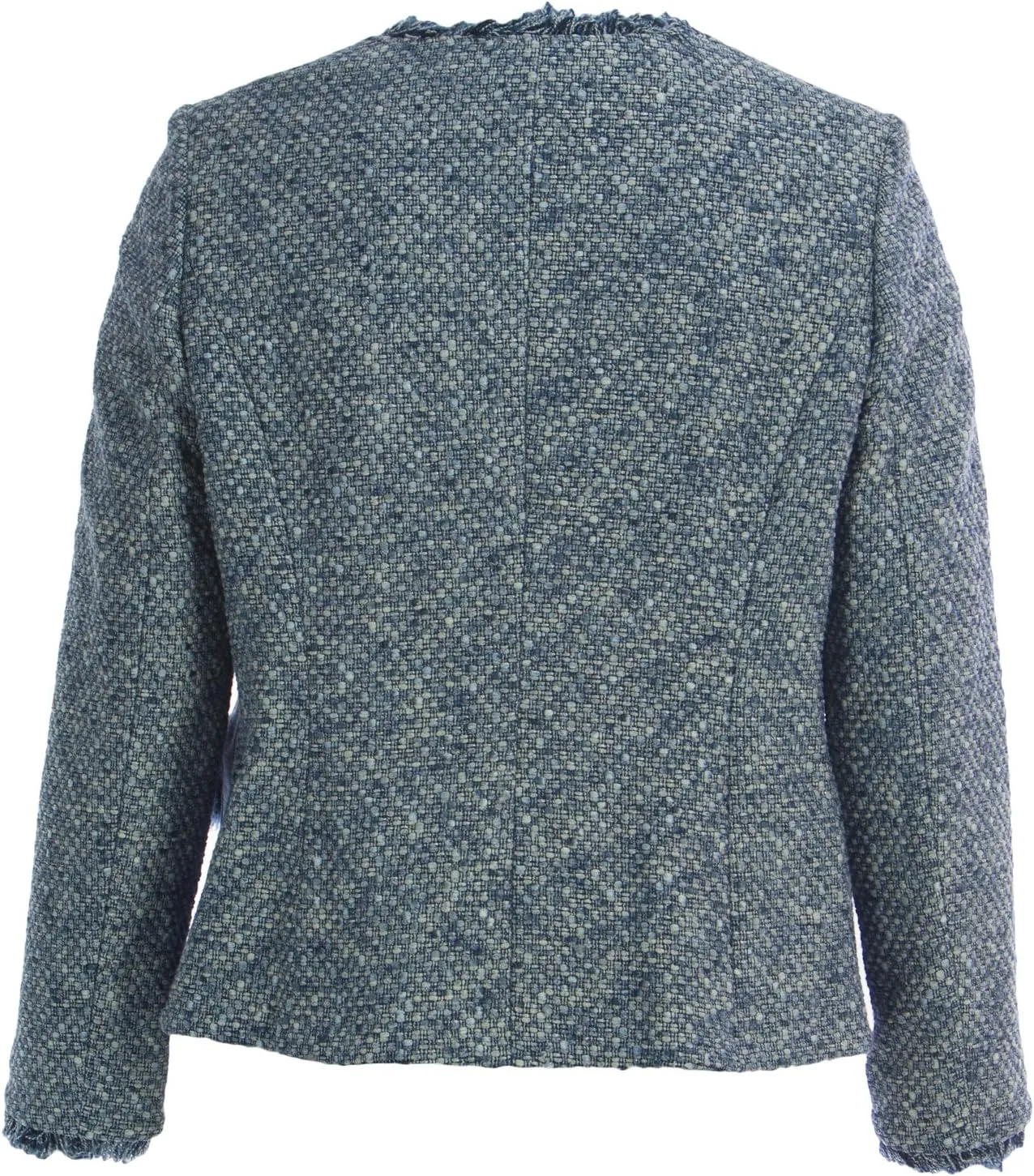 Marina Rinaldi Women's Centuria Fringe Wool Jacket Blue
