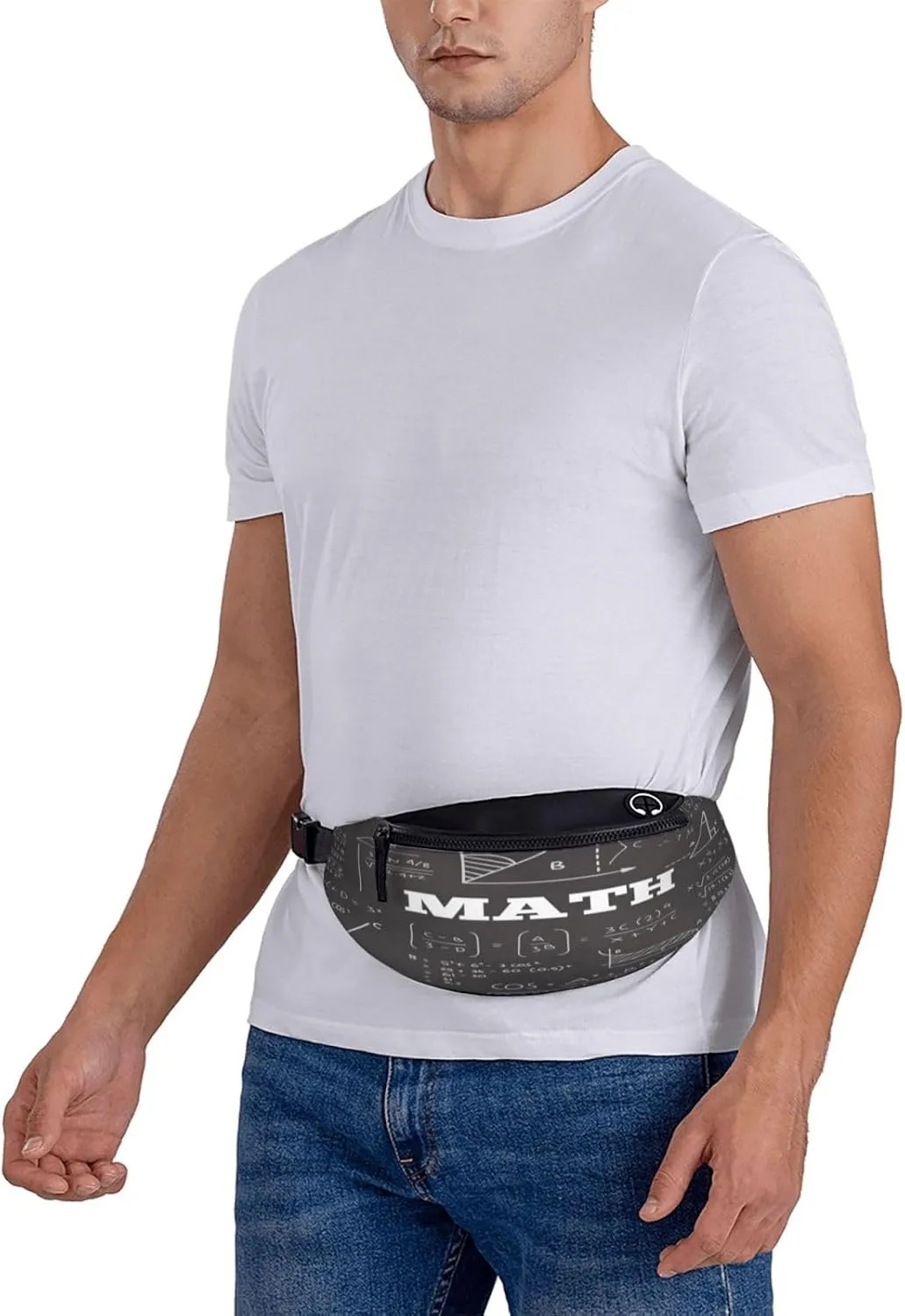 Math Chalkboard Teach Fanny Pack, Crossbody Waist Packs for Women Men Waist Bags with Adjustable Strap for Travel Running Hiking Sport