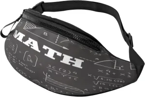 Math Chalkboard Teach Fanny Pack, Crossbody Waist Packs for Women Men Waist Bags with Adjustable Strap for Travel Running Hiking Sport