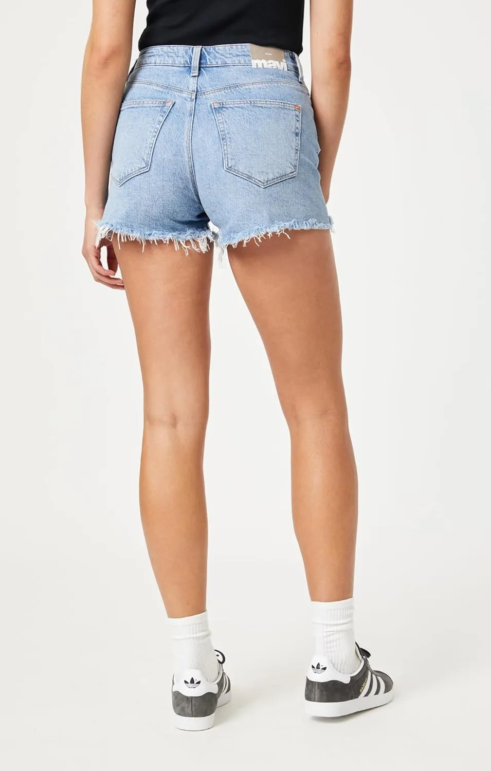 Mavi Rosie Women's High Rise Jean Shorts, Denim High Waisted Boyfriend Shorts for Women