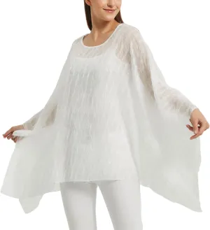 Max Hsuan Women’s Solid Sequin Fringe Tassel Tunic Blouse Caftan Plus Size Loose Long Pullover Sweater Tunics