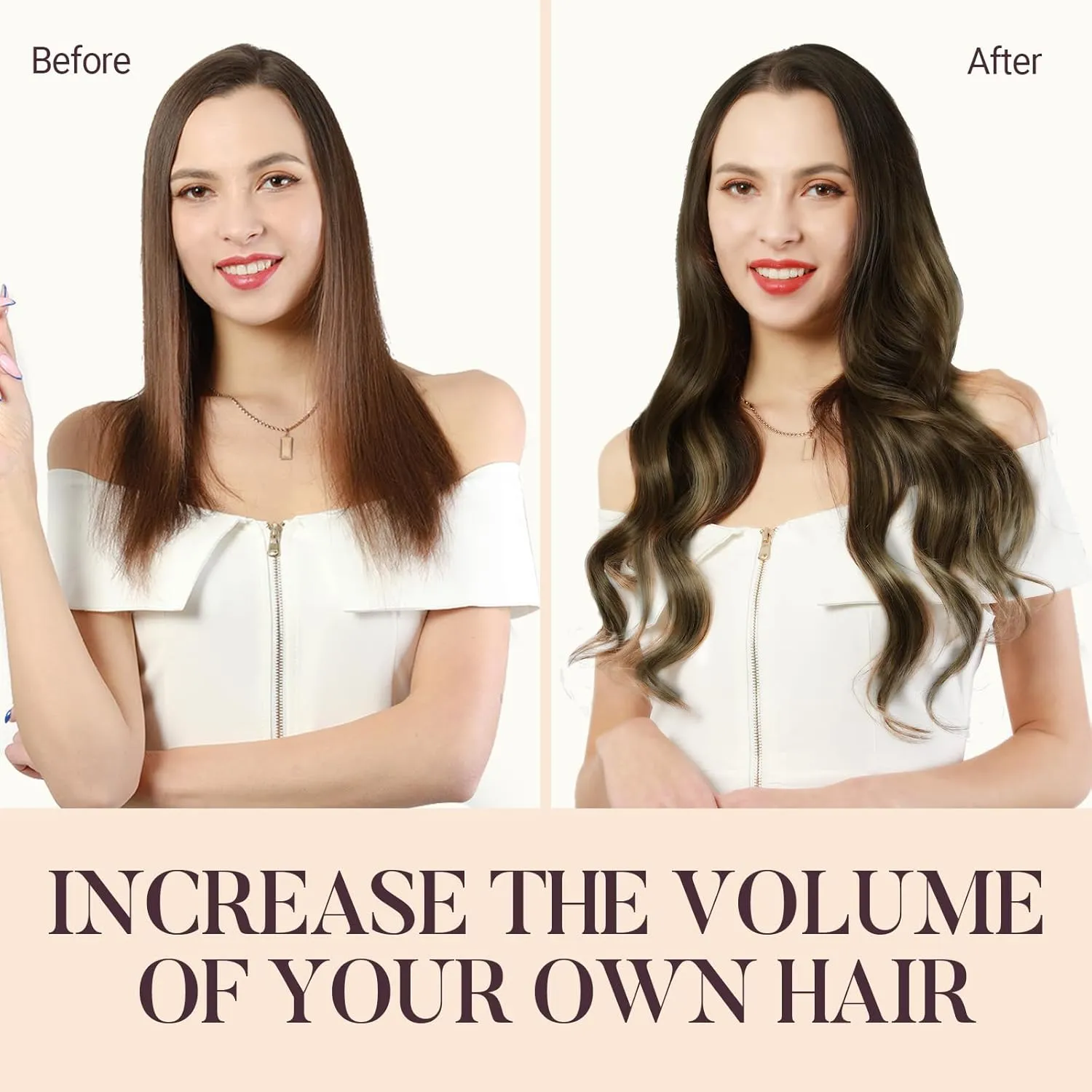 MAXITA Clip in Hair Extensions Real Human Hair, 120g 7pcs 18 Inch, Balayage Chocolate Brown to Caramel Blonde Hair Extensions Clip in Human Hair Straight Natural Hair for Woman