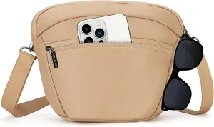 MAXTOP Cross Body Bag for Women Men Sling Bag Trendy Fanny Pack Belt Bag for Casual Traveling Festival Theme Park Carrying All Phones (Camel)