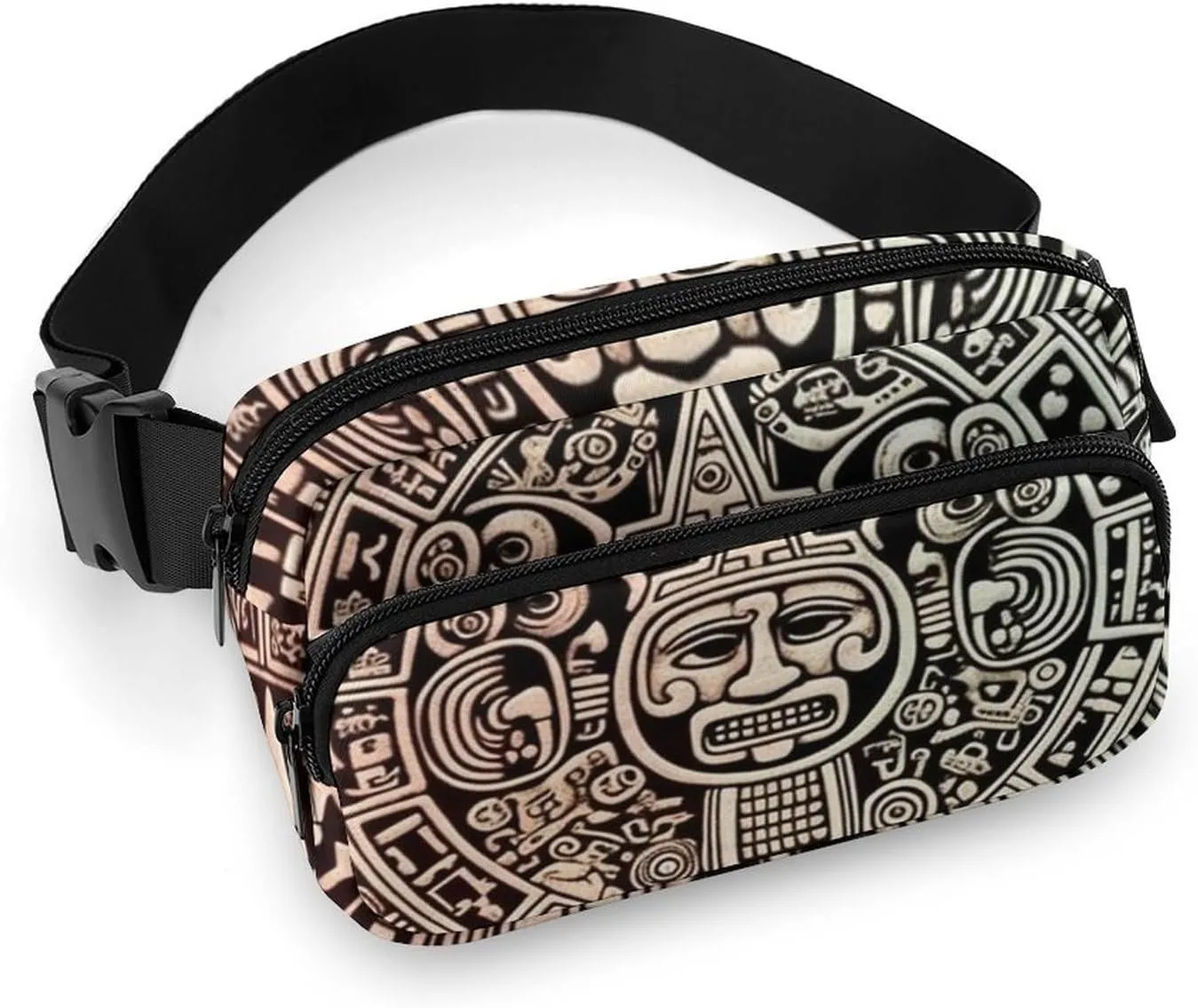 Mayan Calendar End Of The World Printed Fanny Pack Fanny Packs for Women Men,Crossbody Bag Large Chest Bag with Adjustable Strap for Outdoors Workout Traveling Casual Running