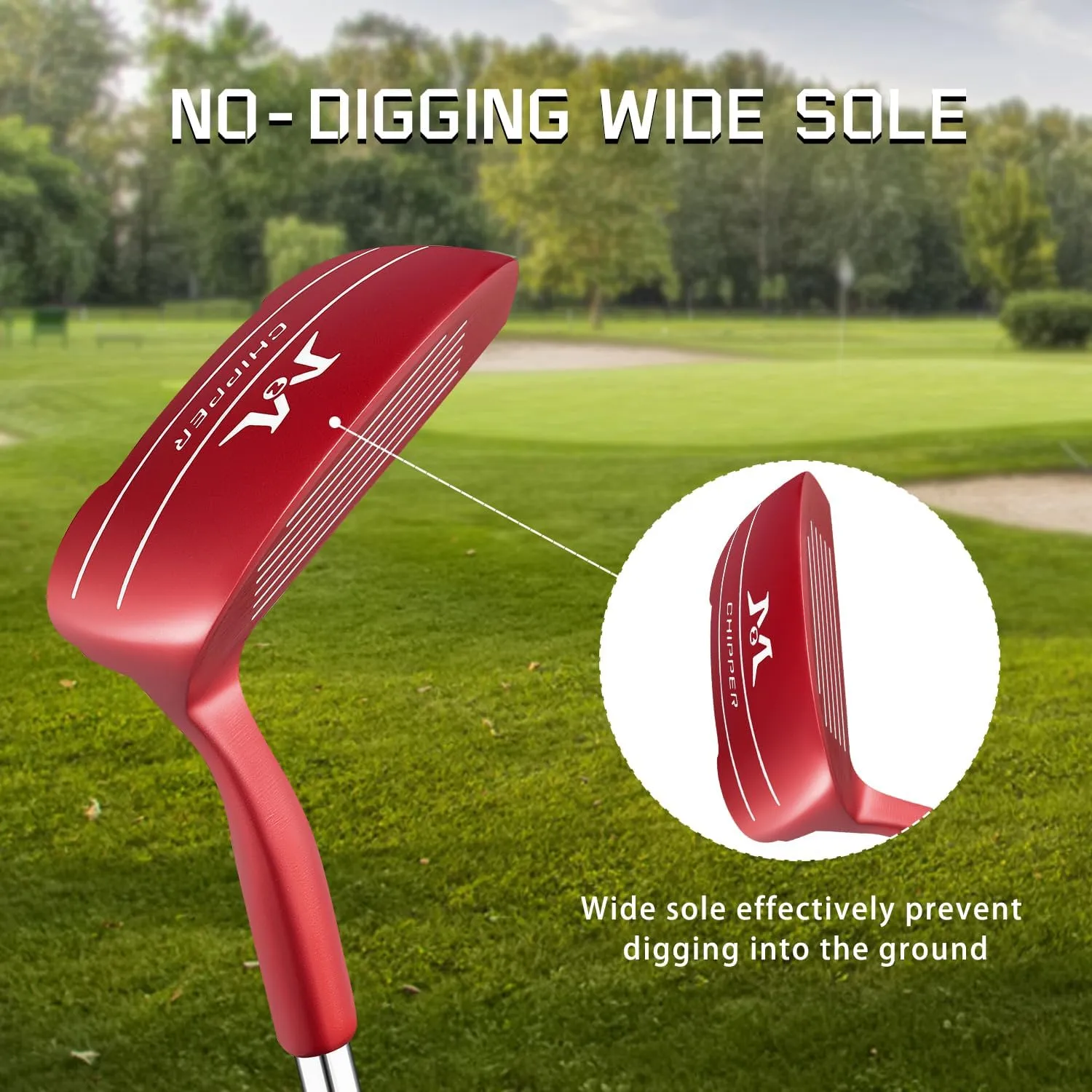 MAZEL Chipper Club Pitching Wedge for Men & Women,36/45 Degree - Save Stroke from Short Game,Right Hand
